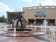 Monument-fountain to oil industry workers elabuga city